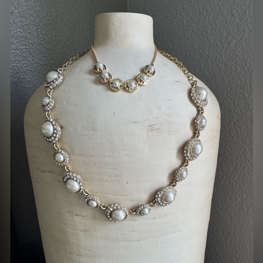 J. Crew Pearl Necklace (plus Banana Republic pearl bracelet)
